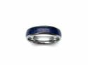 Tungsten Carbide Ring Lapis Lazuli IP Plating 6mm