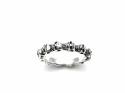 Silver Skull Head Band Ring