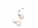 9ct Coin Style Stud Drop Earrings
