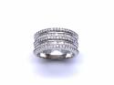 14ct White Gold Diamond Pave Ring