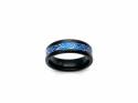 Tungsten Carbide Ring Metrorite Paper Black IP