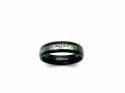 Tungsten Carbide Ring Abalone & Black IP Plating