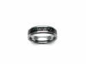 Tungsten Carbide Ring Black Sandstone Inlay 6mm