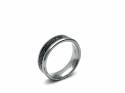 Tungsten Carbide Ring Black Sandstone Inlay 6mm