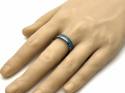 Tungsten Carbide Ring With Created Opal 6mm S