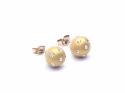 9ct Yellow Gold Crystal Earrings