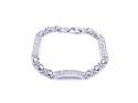 9ct White Gold CZ Bracelet 8 inch