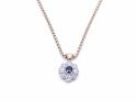 18ct Sapphire & Diamond Pendant & Chain
