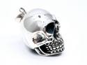 Silver Polished Skull Pendant