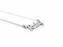 Silver Ruby Name Plate Necklet
