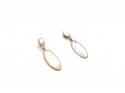 9ct  Gold Mother Of  Pearl Earrings