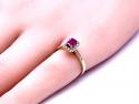 9ct Yellow Gold Ruby & Diamond Ring