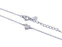 Silver CZ Heart Ankle Chain