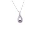 18ct Aquamarine and Diamond Pendant & Chain 0.25ct