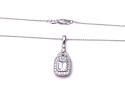 18ct Aquamarine and Diamond Pendant & Chain 0.25ct