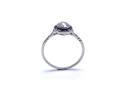Sapphire & Diamond Halo Ring