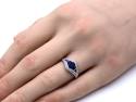 18ct White Gold Sapphire & Diamond Cluster Ring