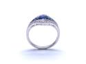 18ct White Gold Sapphire & Diamond Cluster Ring