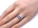 18ct White Gold Sapphire & Diamond Ring