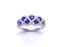 18ct White Gold Sapphire & Diamond Ring