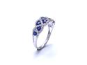 18ct White Gold Sapphire & Diamond Ring
