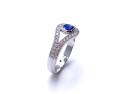 18ct White Gold Sapphire & Diamond Ring