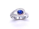 18ct White Gold Sapphire & Diamond Ring