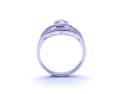 18ct White Gold Sapphire and Diamond Cluster Ring