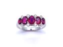 18ct White Gold Ruby & Diamond Ring 0.08ct