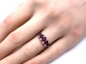 18ct White Gold Ruby & Diamond Ring 0.08ct