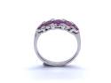 18ct White Gold Ruby & Diamond Ring 0.08ct