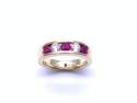 18ct Yellow Gold Ruby & Diamond Eternity Ring