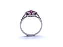 Platinum Art Deco Style Ruby & Diamond Ring