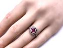 Platinum Art Deco Style Ruby & Diamond Ring