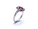 Platinum Art Deco Style Ruby & Diamond Ring