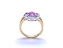 18ct Yellow Gold Ruby & Diamond Cluster Ring