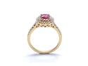 18ct Yellow Gold Ruby & Diamond Cluster Ring