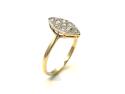 18ct Yellow Gold Diamond Cluster Ring
