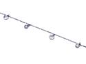 Silver CZ Heart Anklet