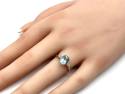 9ct Blue Topaz & Diamond Ring