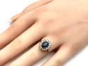 18ct Sapphire & Diamond Cluster Ring