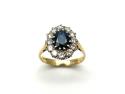 18ct Sapphire & Diamond Cluster Ring