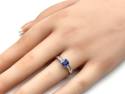 18ct White Gold Sapphire & Diamond Ring