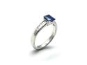 18ct White Gold Sapphire & Diamond Ring