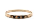 9ct Rose Gold Sapphire & Diamond Bangle