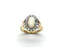 Opal & Diamond Halo Ring