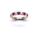 18ct Ruby & Diamond Eternity Ring 0.42ct