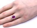 18ct Yellow Gold Ruby & Diamond Cluster Ring