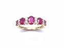 18ct Yellow Gold Ruby & Diamond Eternity Ring