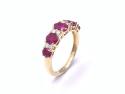 18ct Yellow Gold Ruby & Diamond Eternity Ring